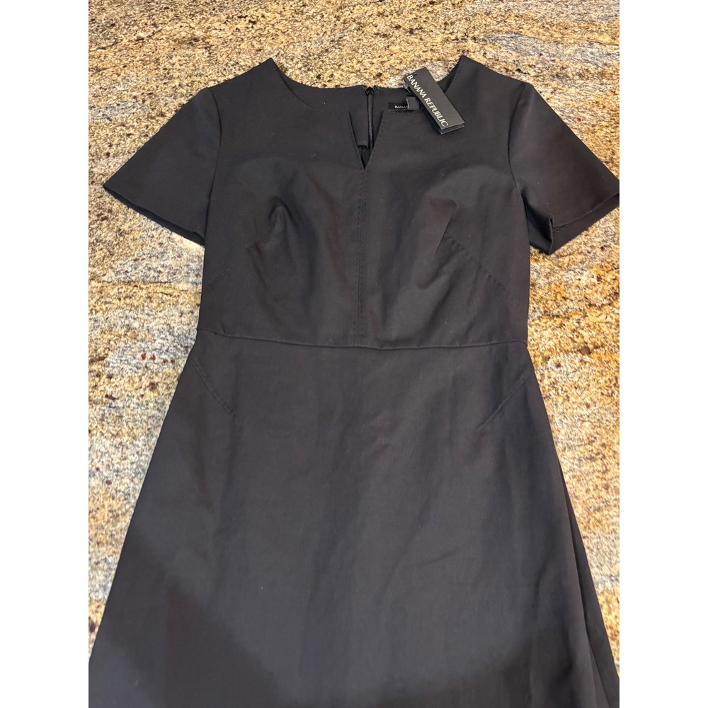 NWT Banana Republic Black Dress Women's Size 4 Short Sleeve Career Business $128